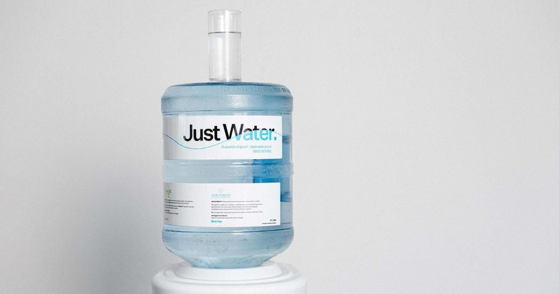 Just Water cooler with a cup of refreshing filtered water