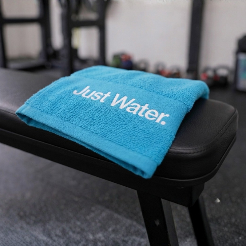 Just Water Sports Towel on Gym Bench