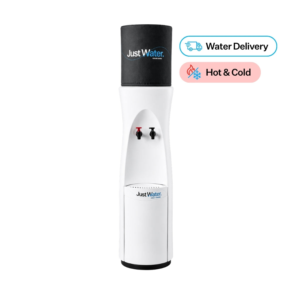 White Floor Standing Water Cooler with Water Delivery, available in Hot & Cold