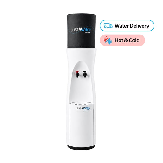 White Floor Standing Water Cooler with Water Delivery, available in Hot & Cold