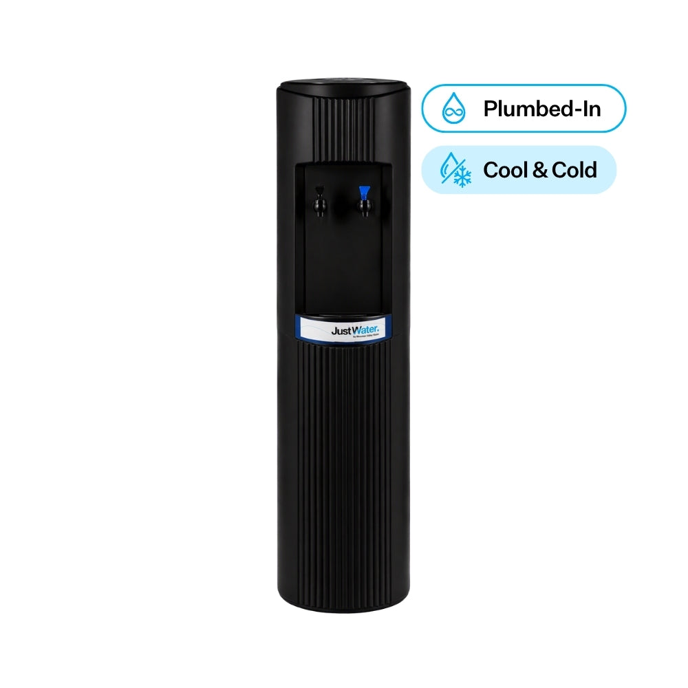 Black PVC Plumbed-In Cool & Cold Water Cooler