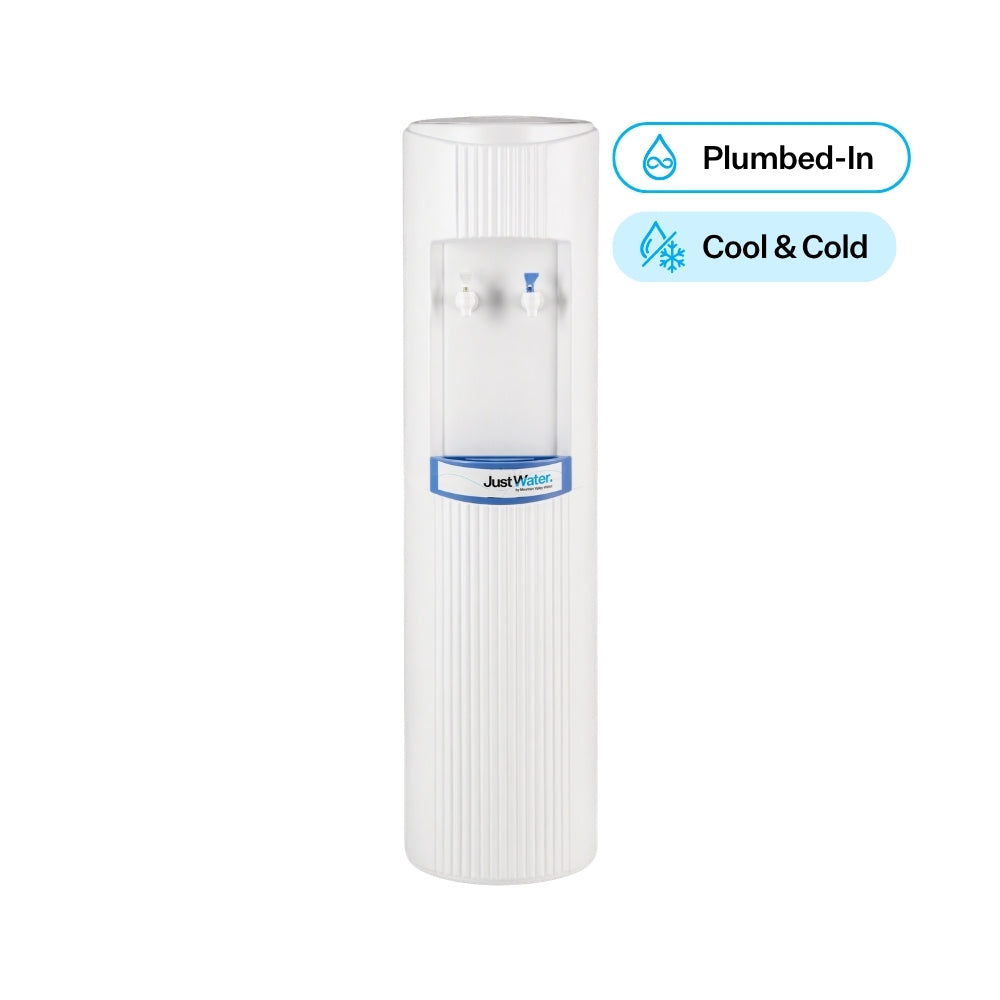 White Direct Connect Plumbed-In Cool & Cold Water Cooler