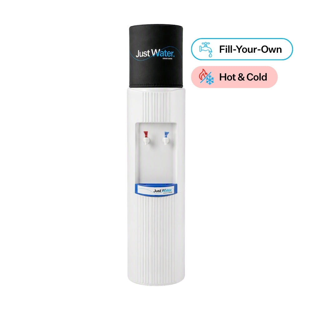 White PVC Fill-Your-Own Hot & Cold Water Cooler