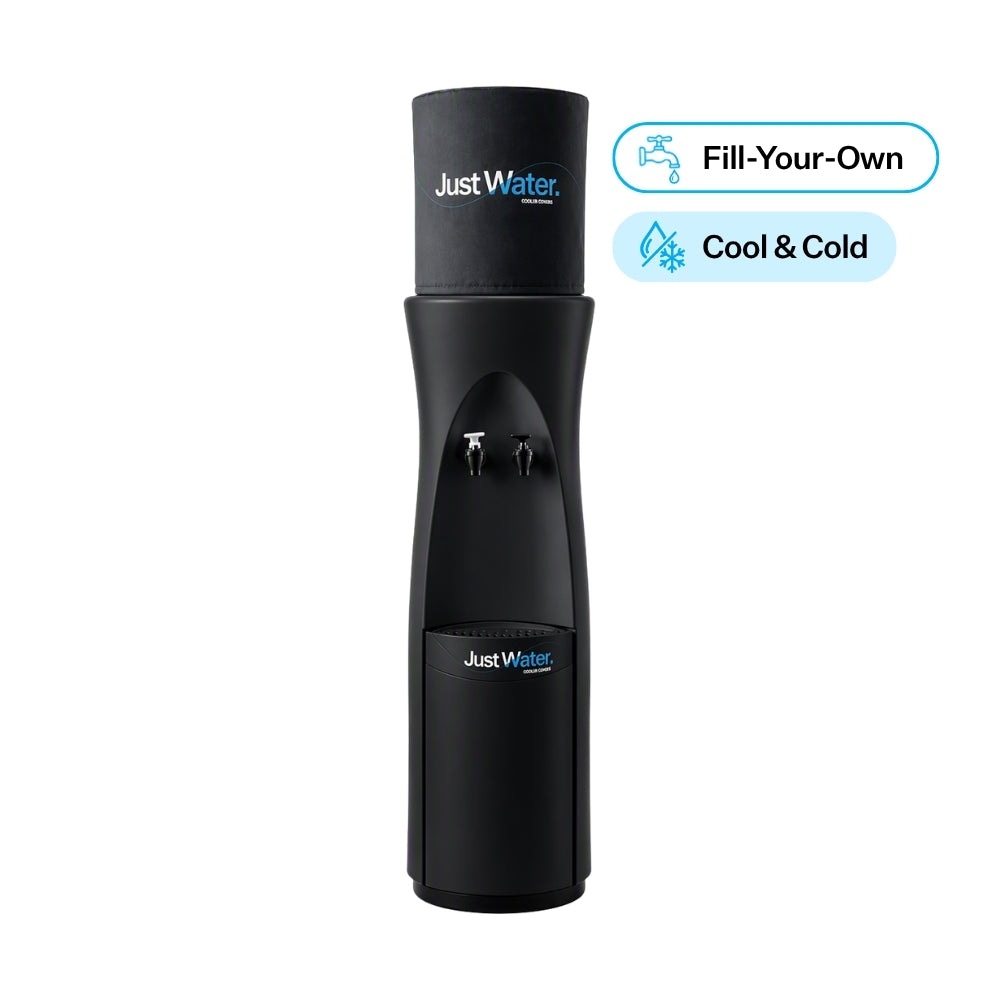 Black Just Water Fill-Your-Own Home Water Cooler gives you unlimited Cool & Cold water
