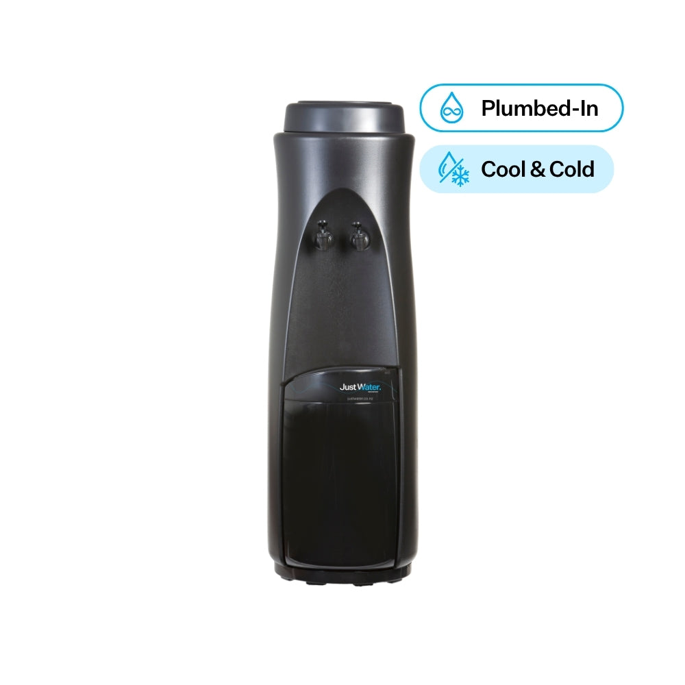 Black Coll & Cold Floor-Standing Plumbed-In Water Cooler
