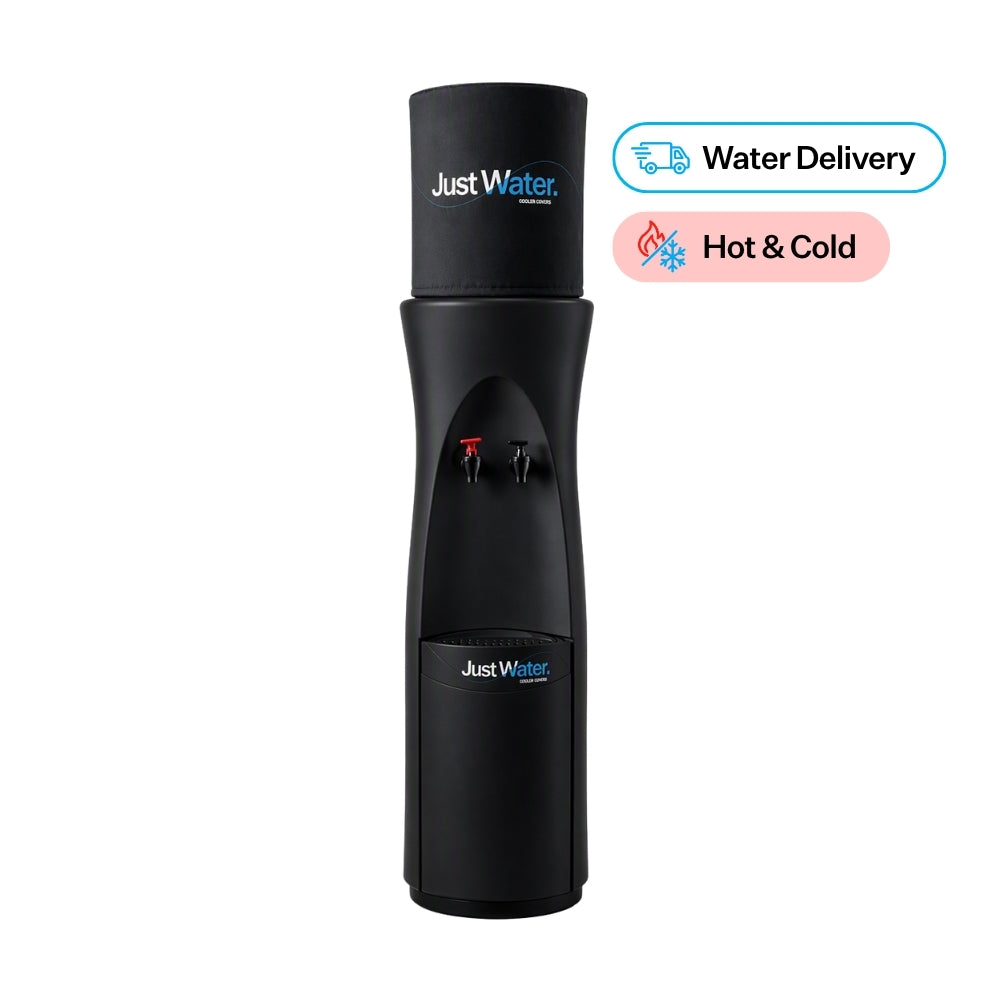 Black Just Water Hot & Cold Floor-Standing Water Cooler with Water Delivery