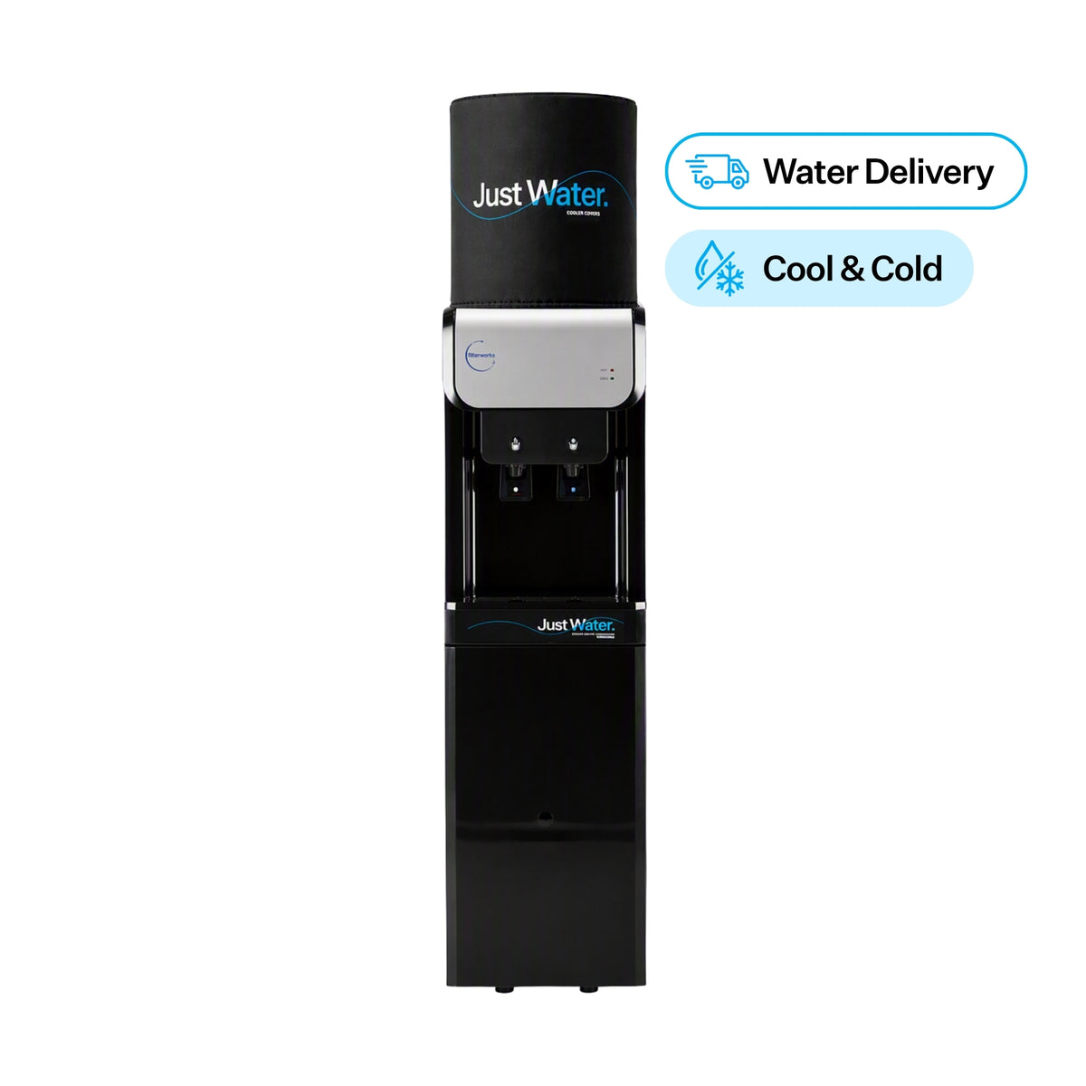 Just Water Floor-Standing Cool & Cold Water Cooler with Water Delivery for workplaces