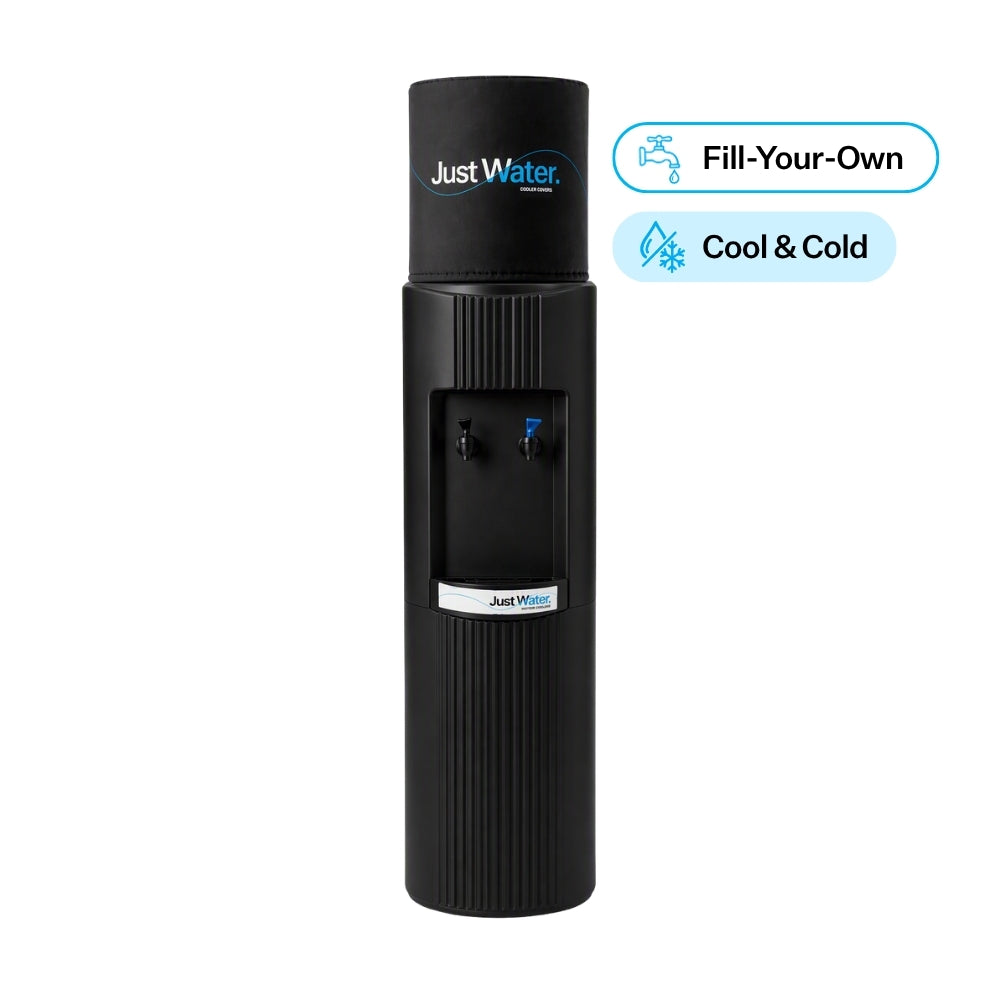 Black PVC Fill-Your-Own Cool & Cold Water Cooler