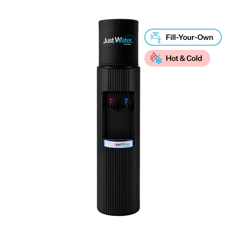 Black PVC Fill-Your-Own Hot & Cold Water Cooler